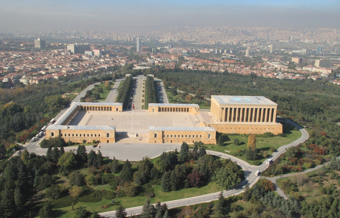 A komplexum jobb szélén látható Atatürk mauzóleuma, Fotó: 123rf.com