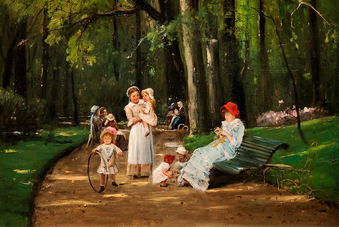  Munk&aacute;csy Mih&aacute;ly-S&eacute;t&aacute;ny a Parc Monceau-ban, Fot&oacute;: Kov&aacute;cs M&aacute;t&eacute; V&aacute;rosi Művelőd&eacute;si K&ouml;zpont &eacute;s K&ouml;nyvt&aacute;r