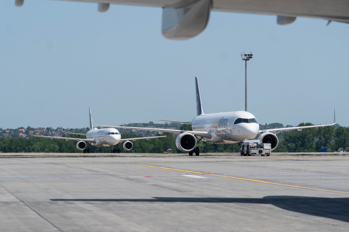 Repülőgép a Budapest Airporton, Fotó: Budapest Airport