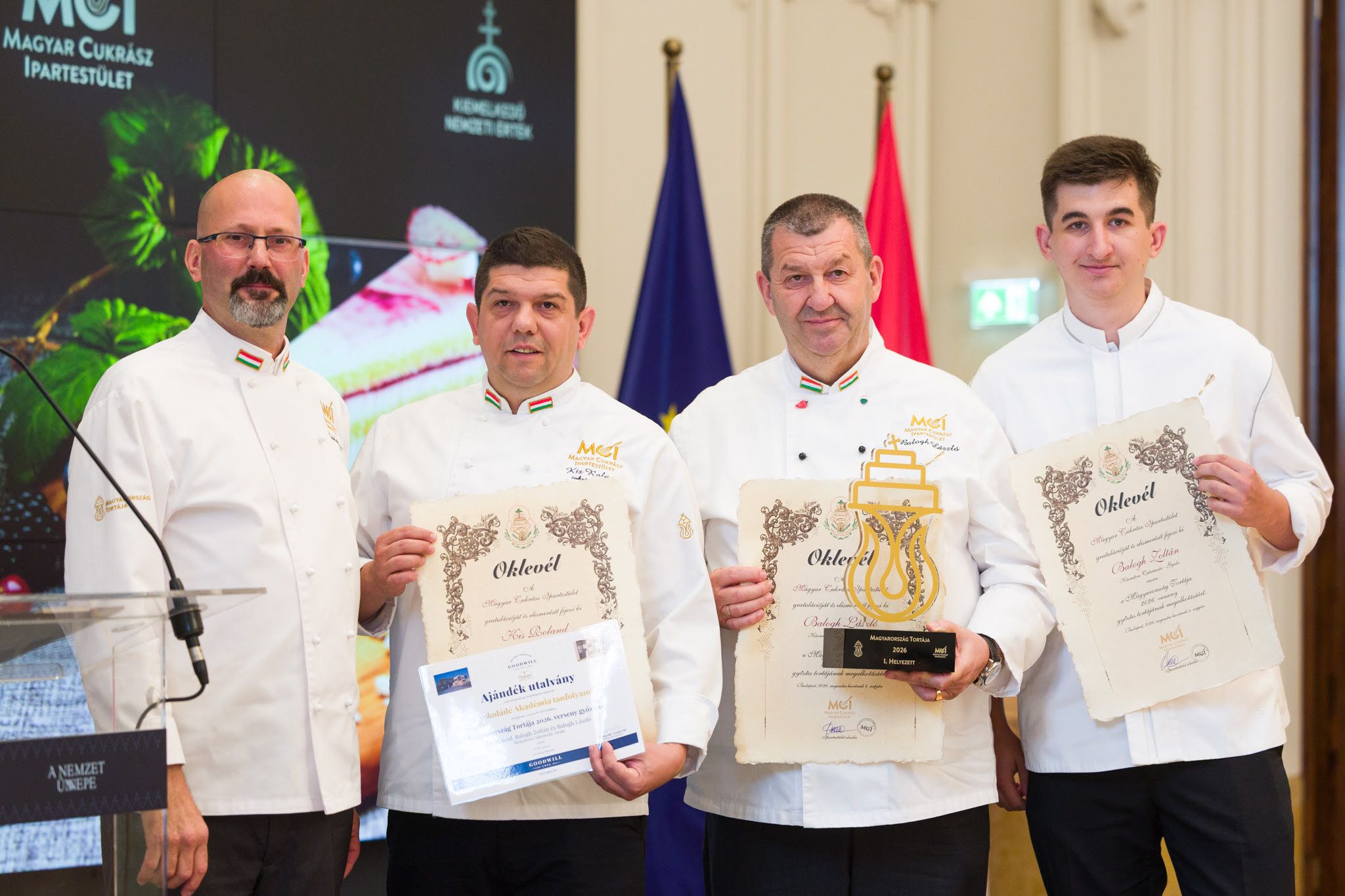 Orszag tortaja győztesek, Fotó: Magyar Cukrász Ipartestület