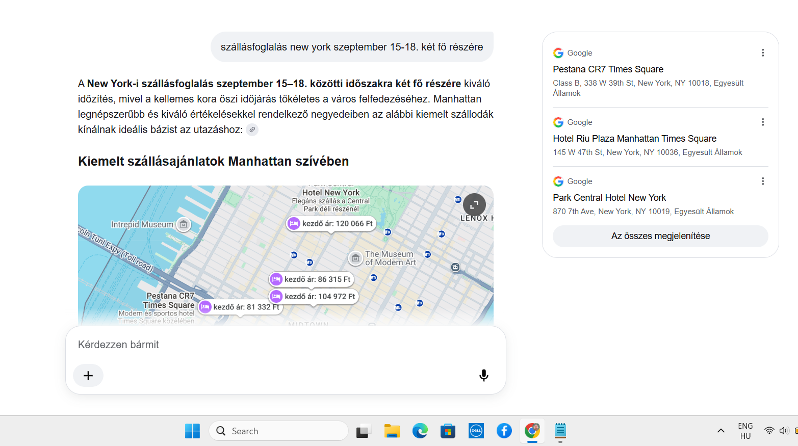 Szálláskeresés az USA-ba google AI-jal, Fotó: Turizmus.com